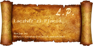 Laczházi Placid névjegykártya
